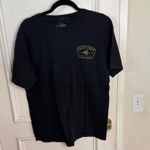 Salty Crew Black Short Sleeve Tee with Gold Emblem